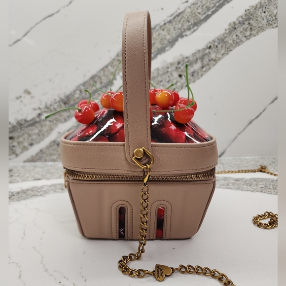 Betsey Johnson Mon Cherry Novelty Crossbody Bag and Card Holder Wallet - Picture 7 of 10